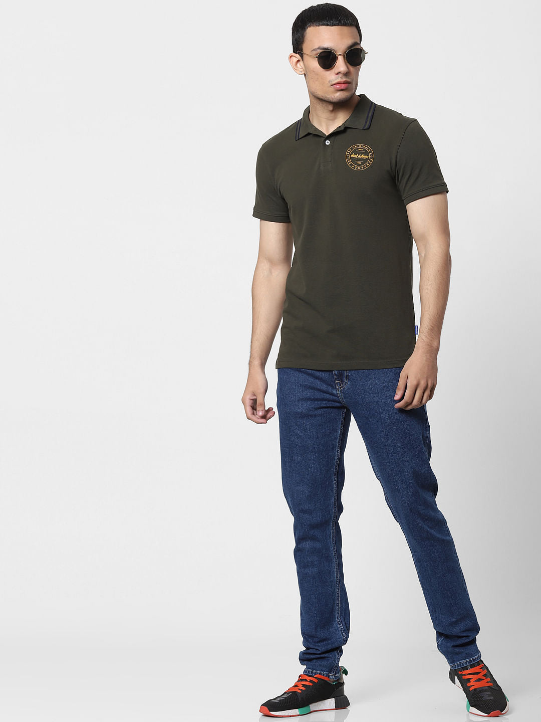 Olive Green Polo Neck T-shirt