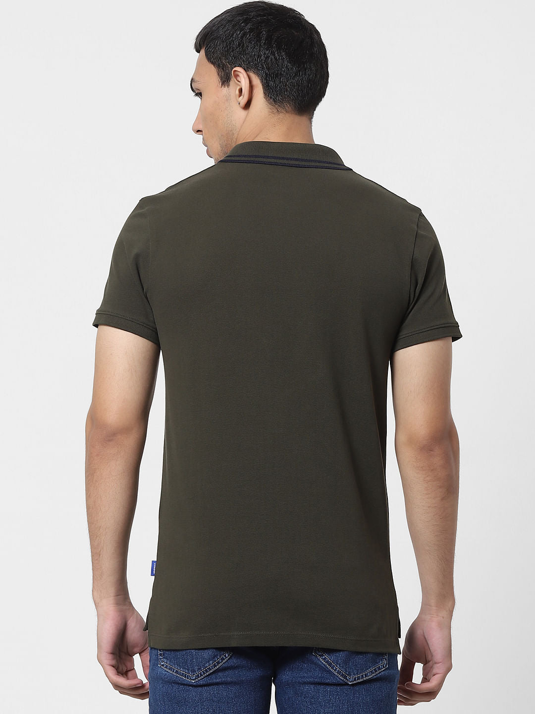 Olive Green Polo Neck T-shirt