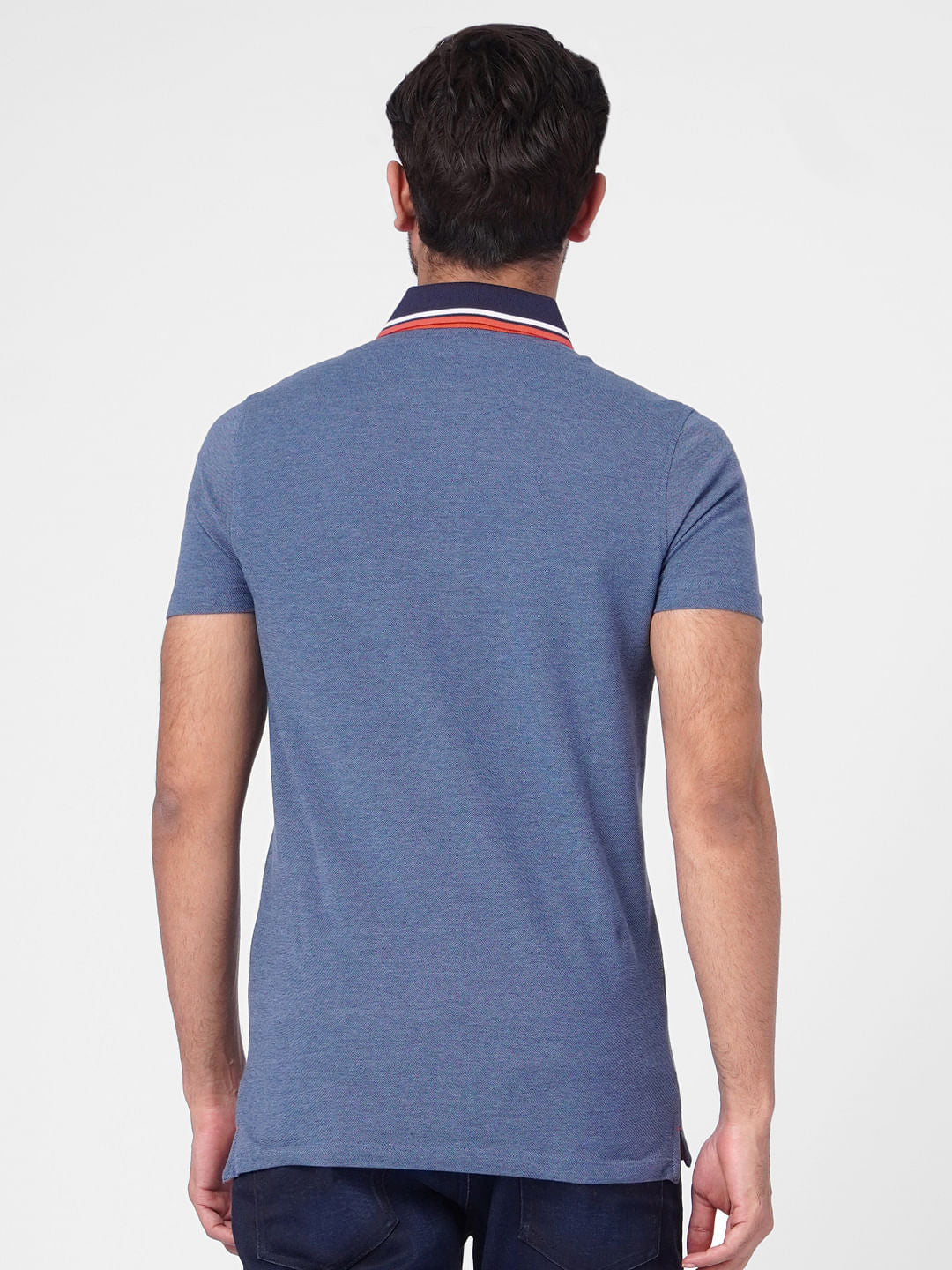 Blue Polo Neck T-shirt