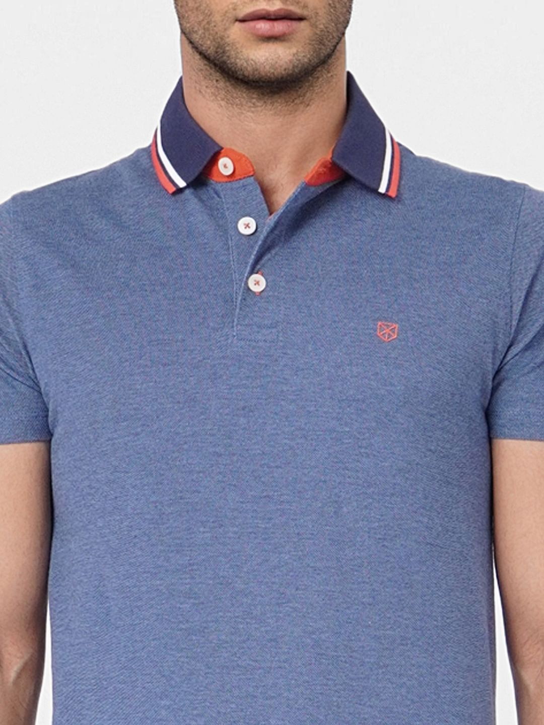 Blue Polo Neck T-shirt