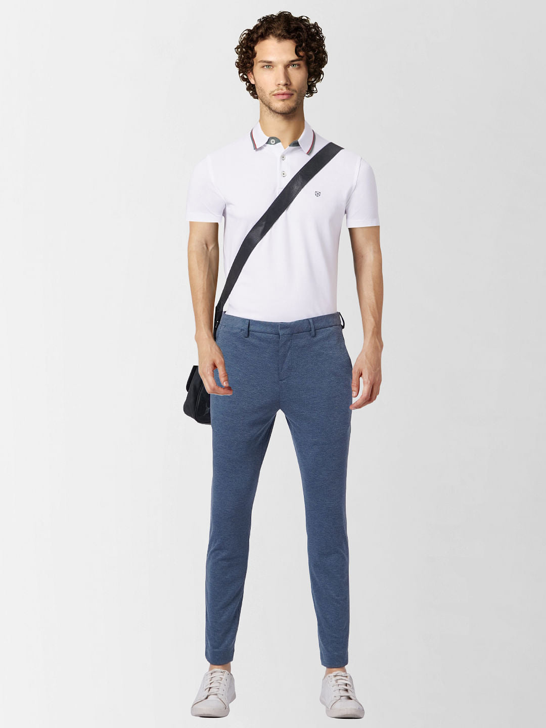 White Polo Neck T-shirt