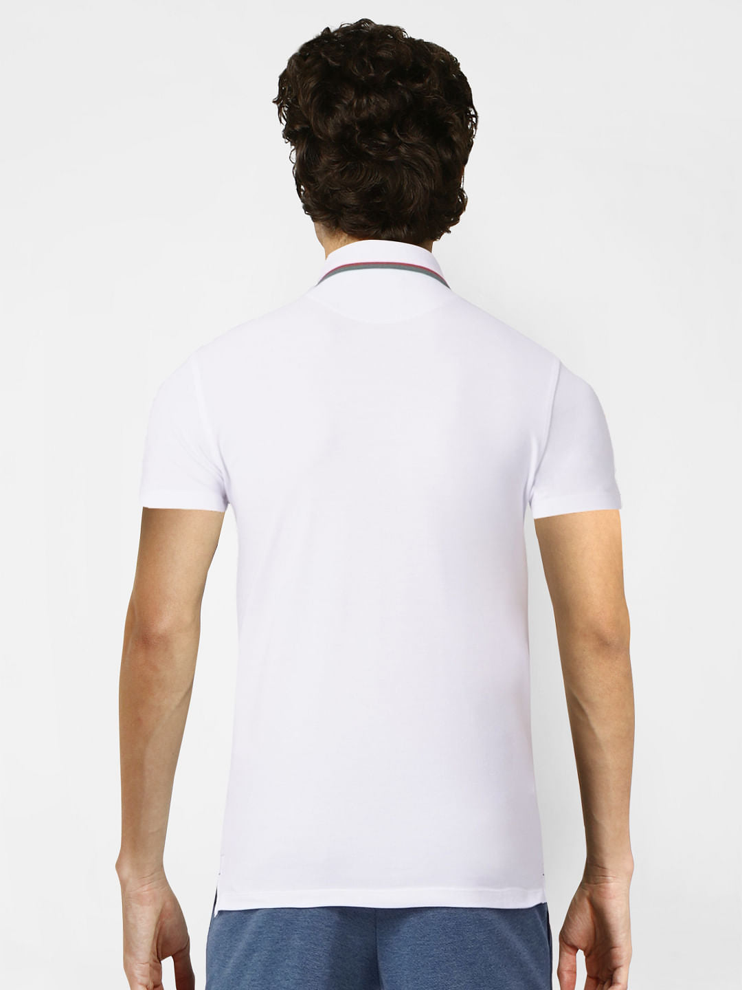 White Polo Neck T-shirt