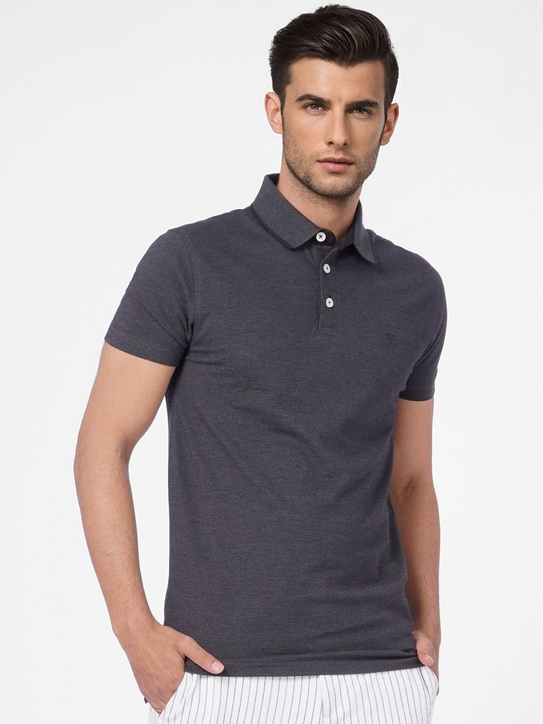 Black Polo Neck T-shirt