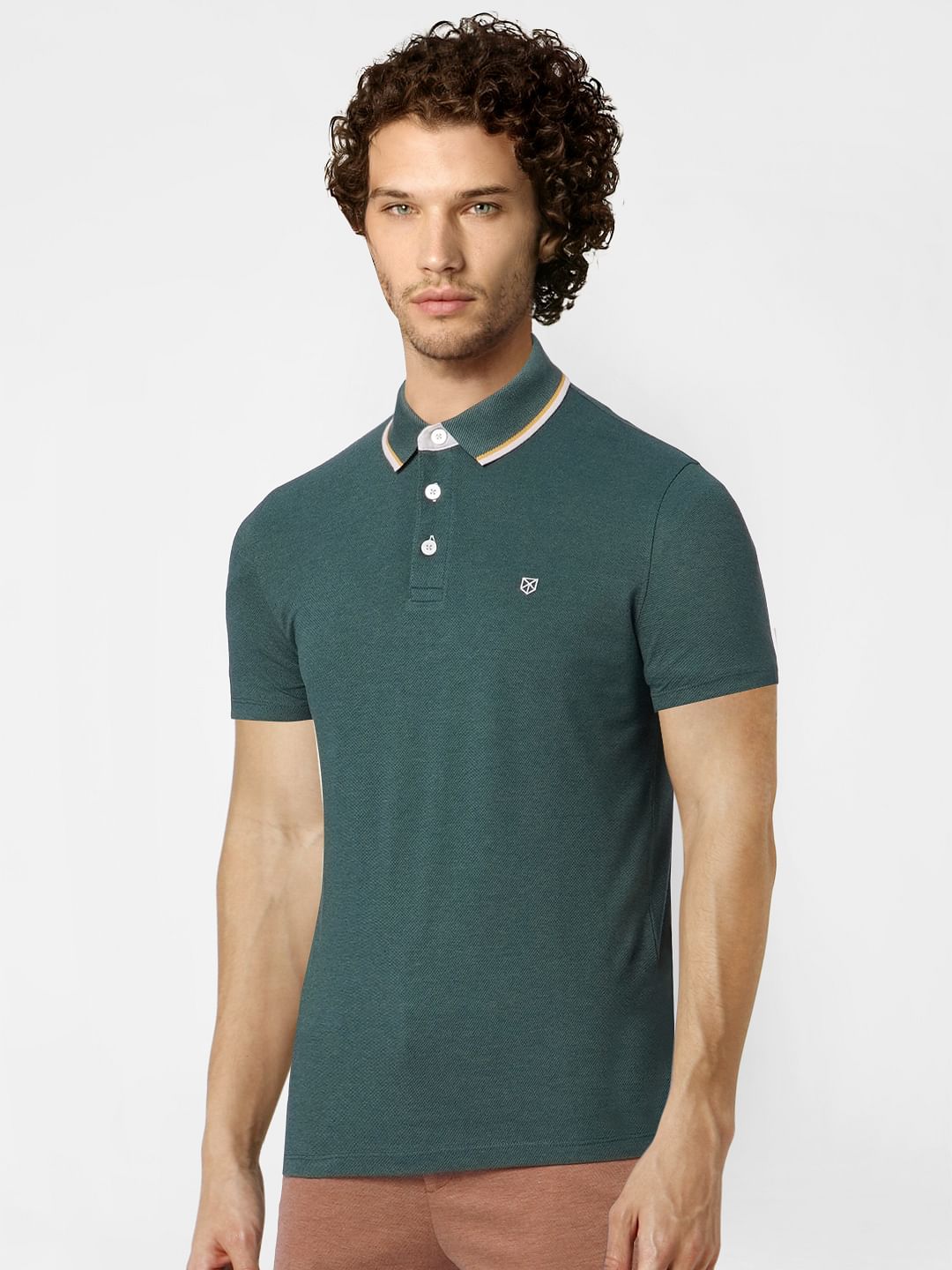 Green Polo Neck T-shirt