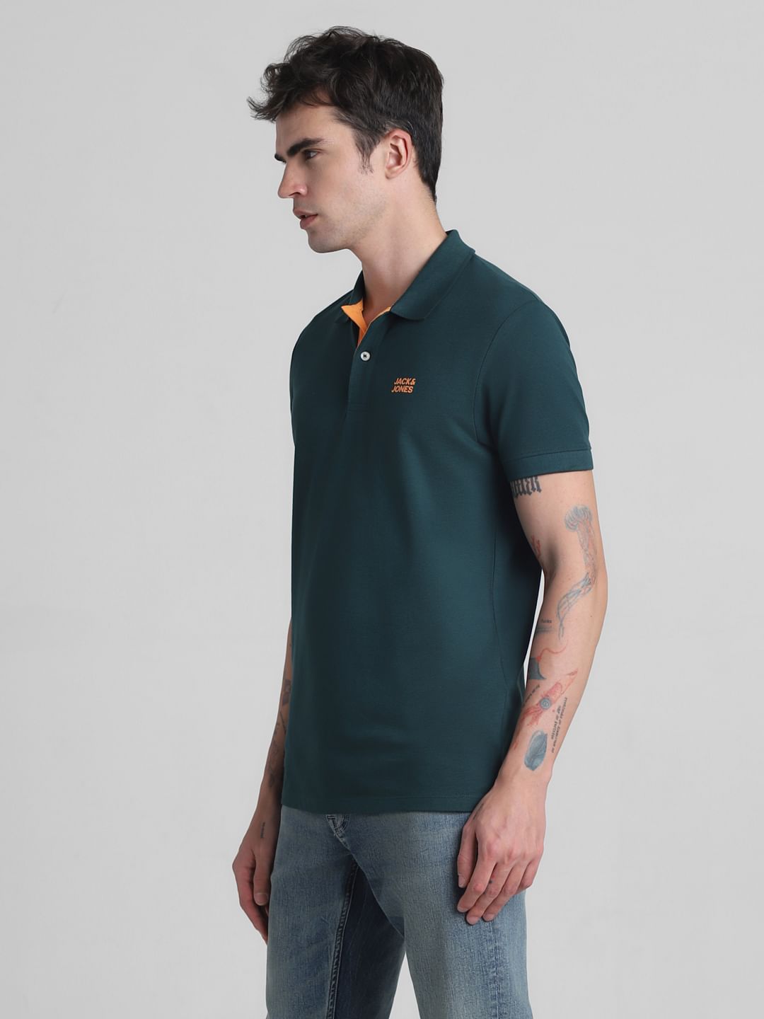 Green Cotton Polo T-Shirt