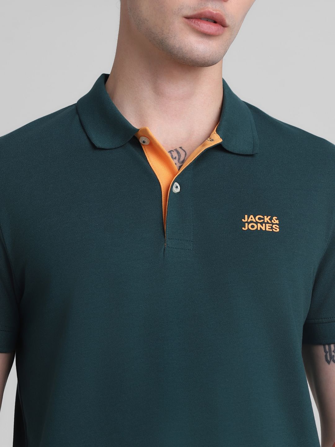 Green Cotton Polo T-Shirt