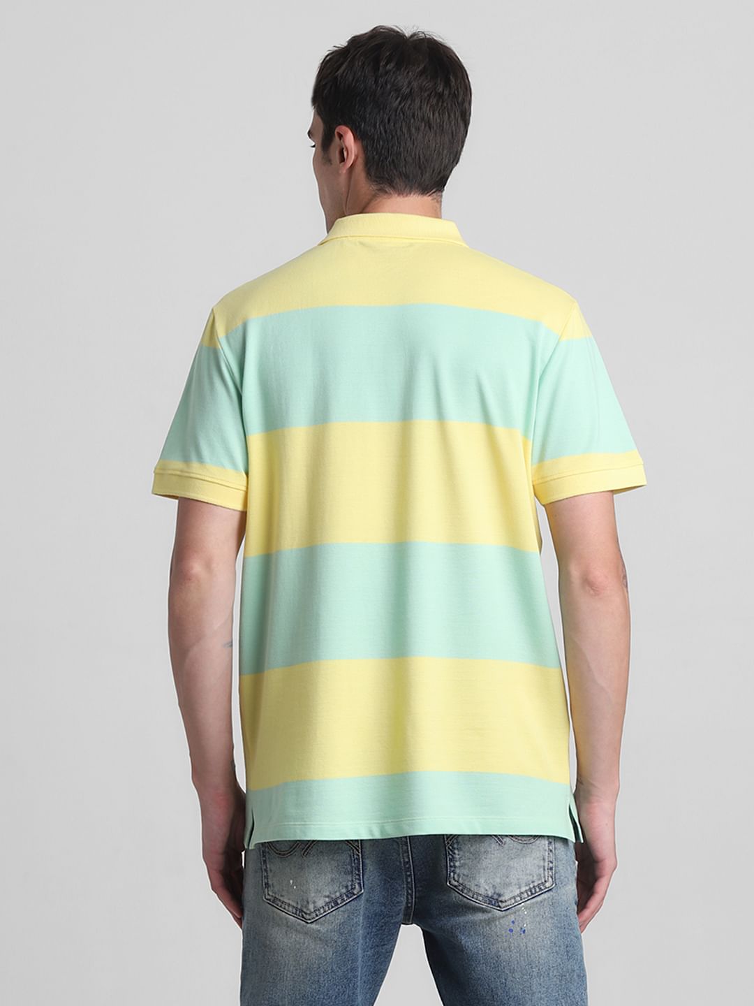 Light Green Colourblocked Polo T-shirt