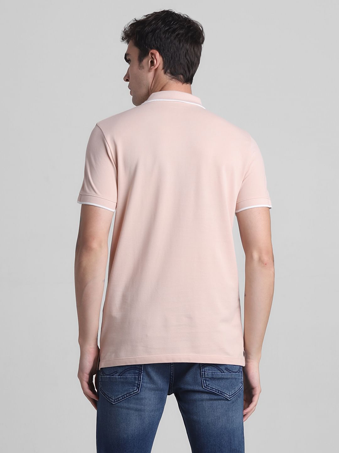 Pink Zip Detail Polo T-shirt