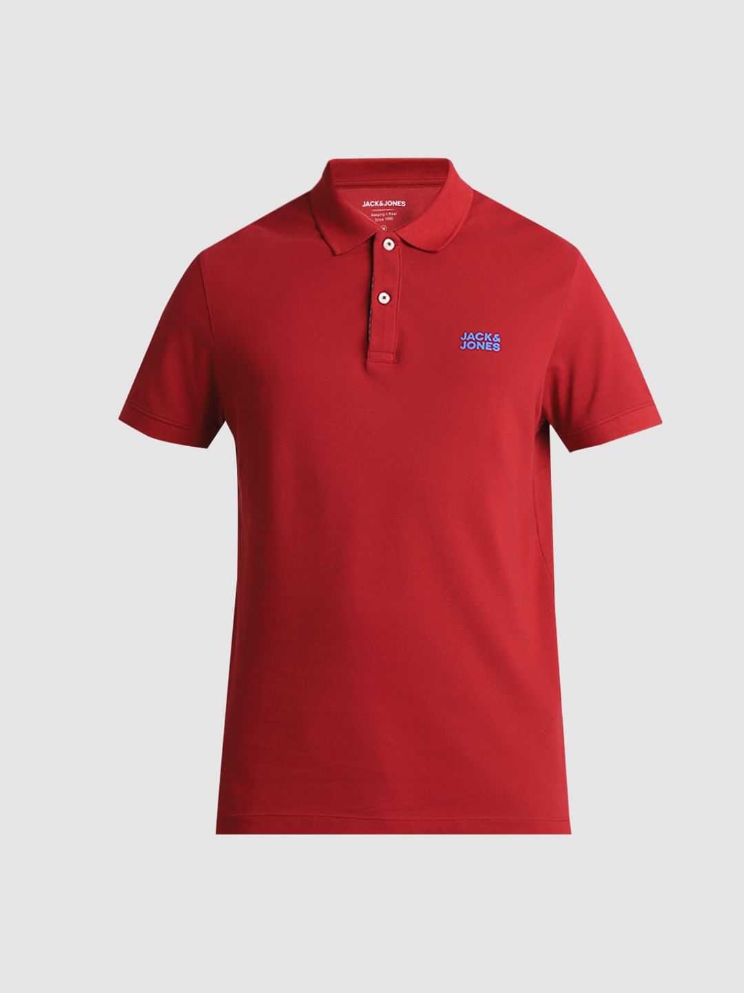 Red Cotton Polo T-shirt