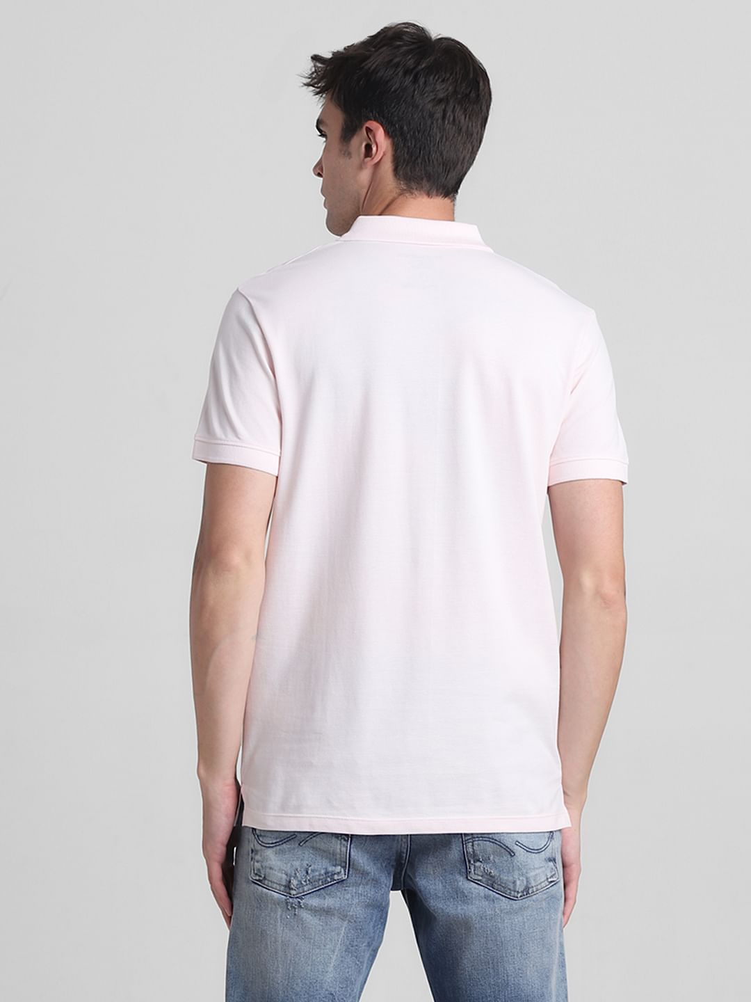 Pink Cotton Polo T-shirt