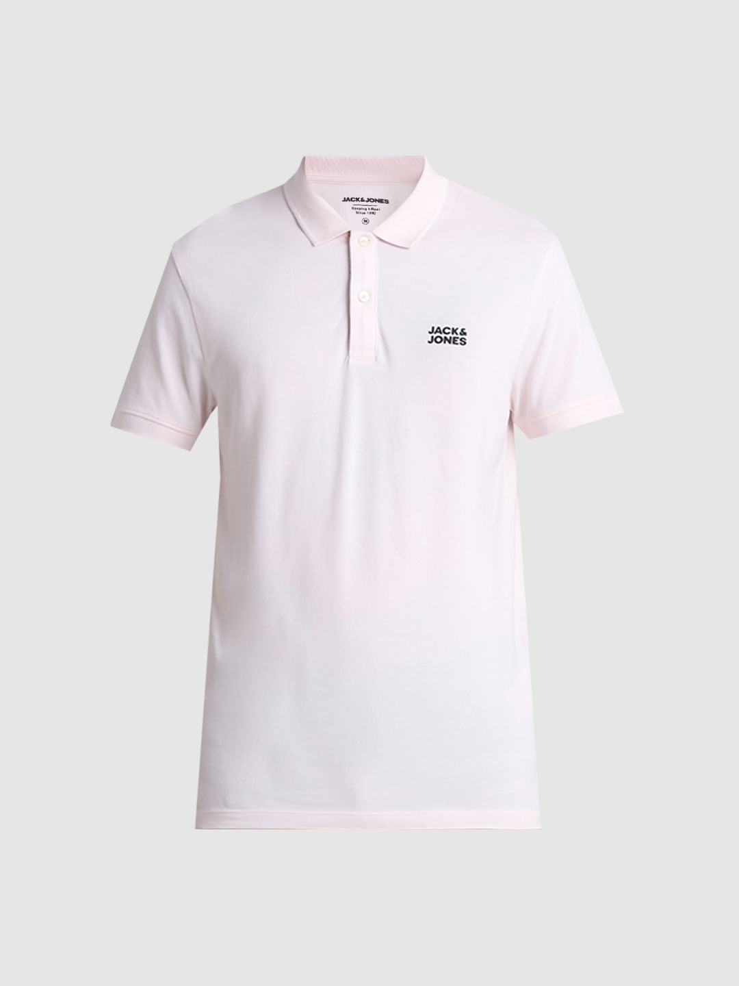 Pink Cotton Polo T-shirt