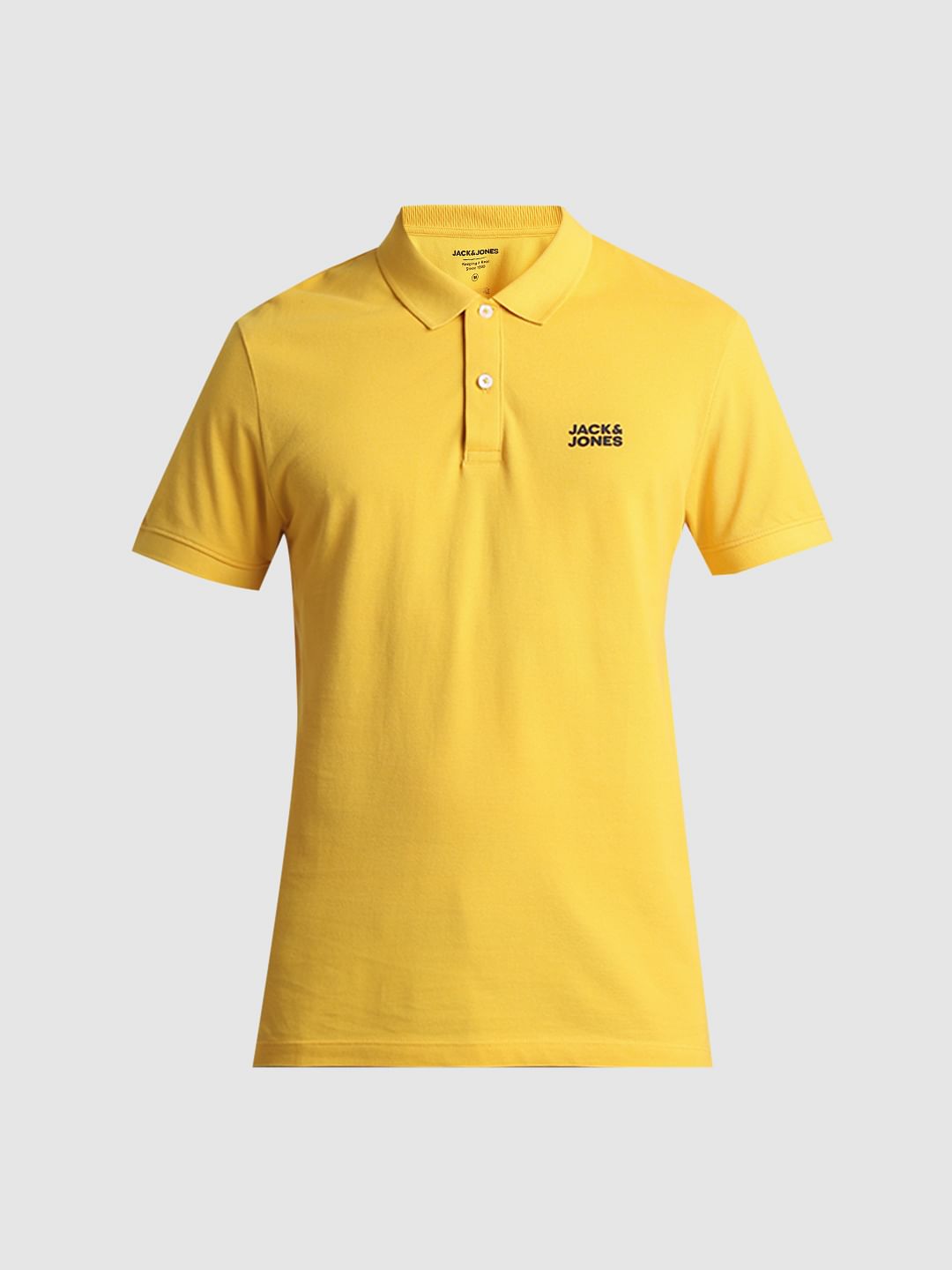 Yellow Cotton Polo T-shirt