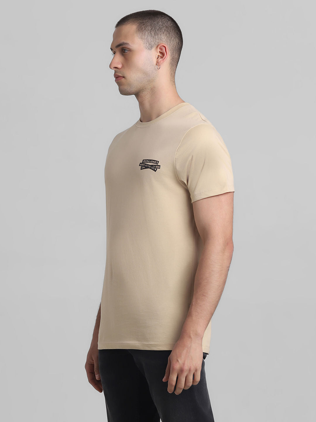Light Brown Crew Neck T-shirt