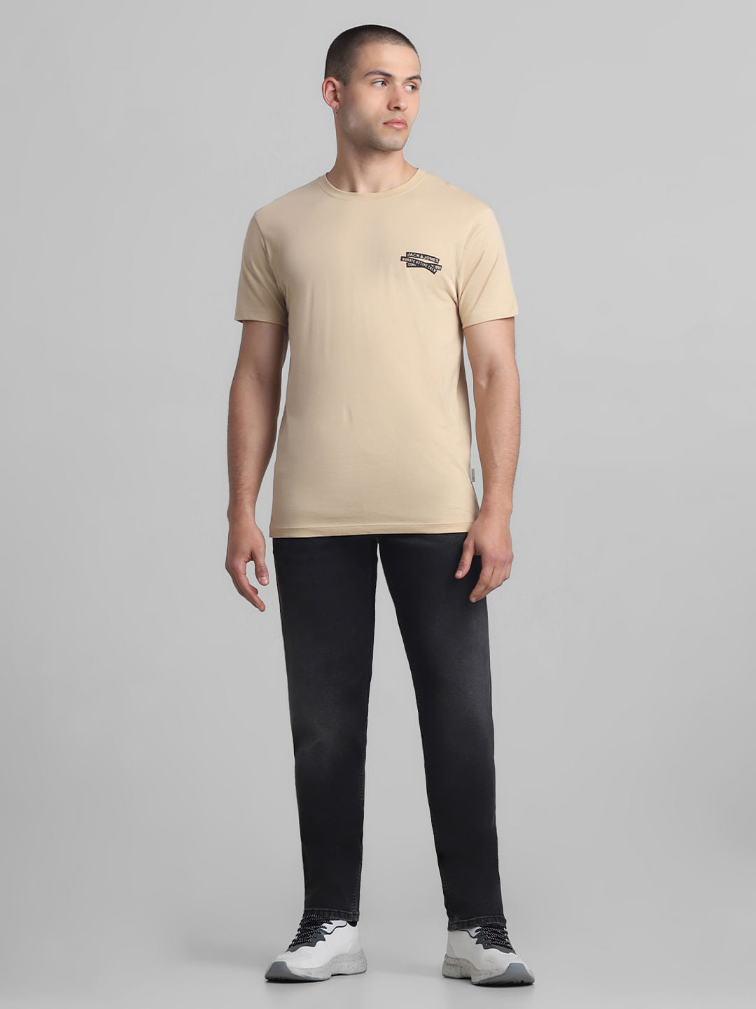 Light Brown Crew Neck T-shirt