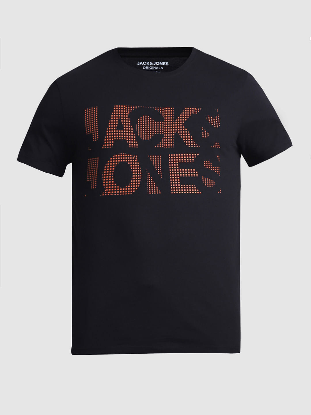 Black Logo Print Crew Neck T-shirt