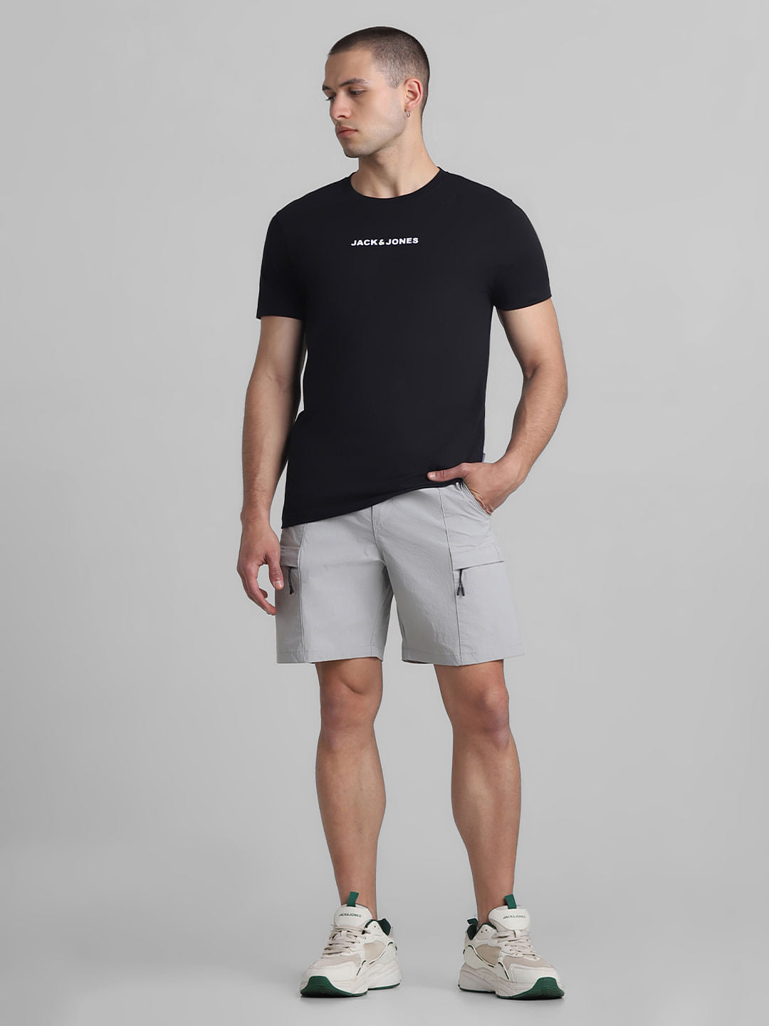 Black Logo Print Crew Neck T-shirt