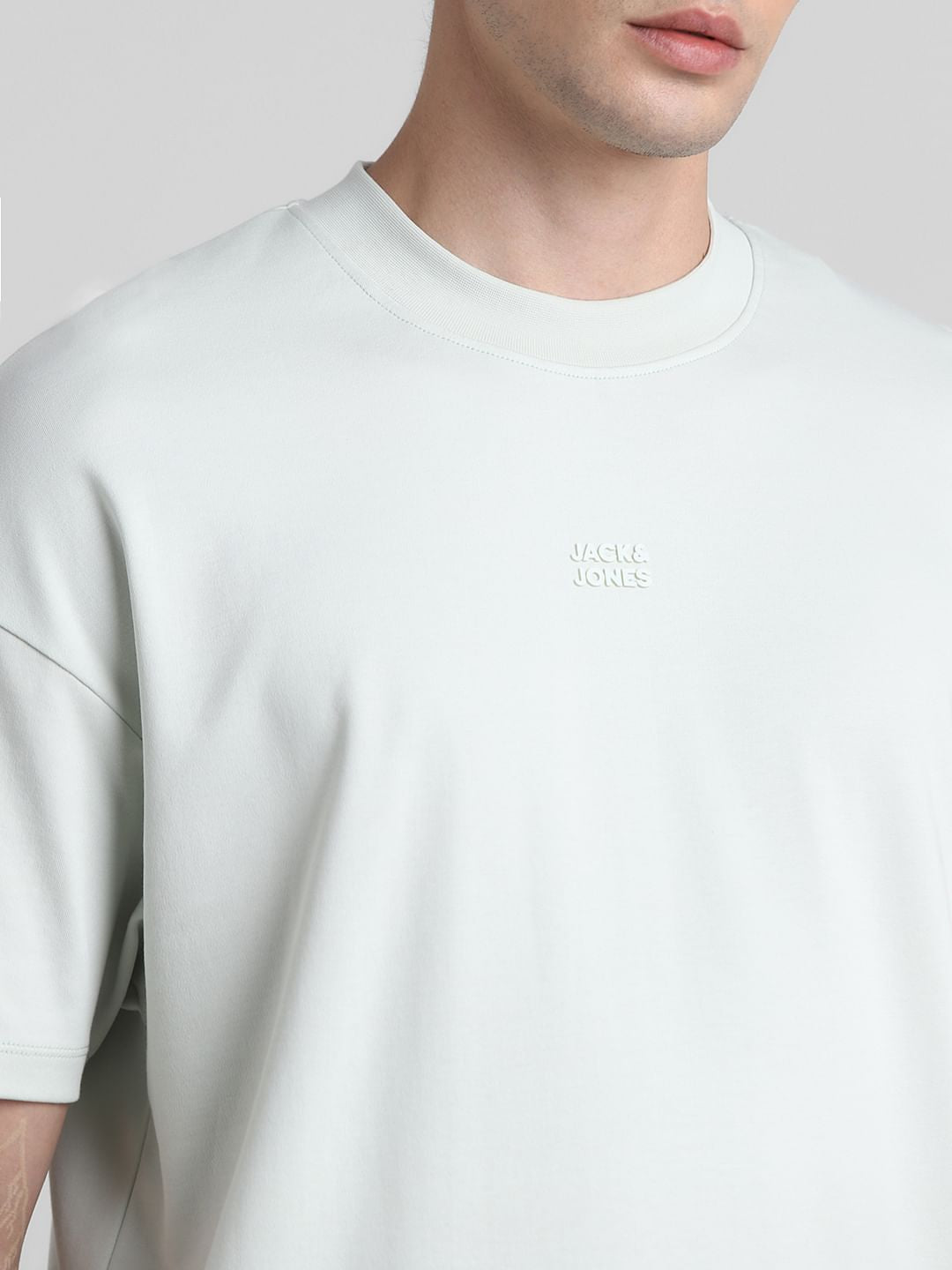 White Graphic Print Oversized T-shirt