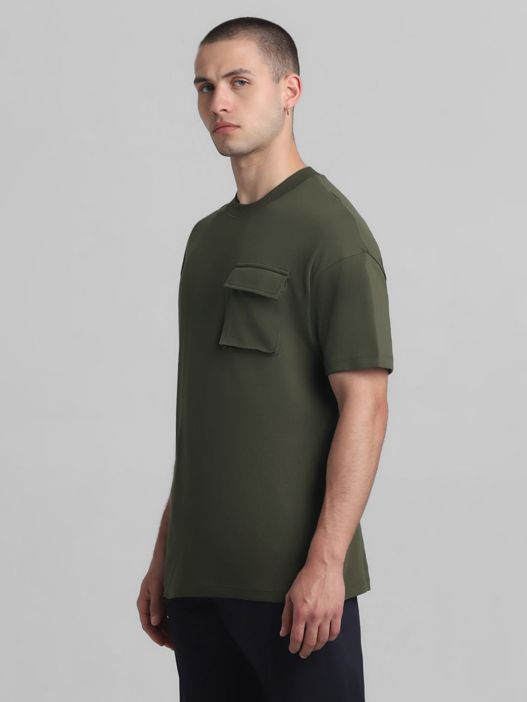 Green Oversized Crew Neck T-shirt