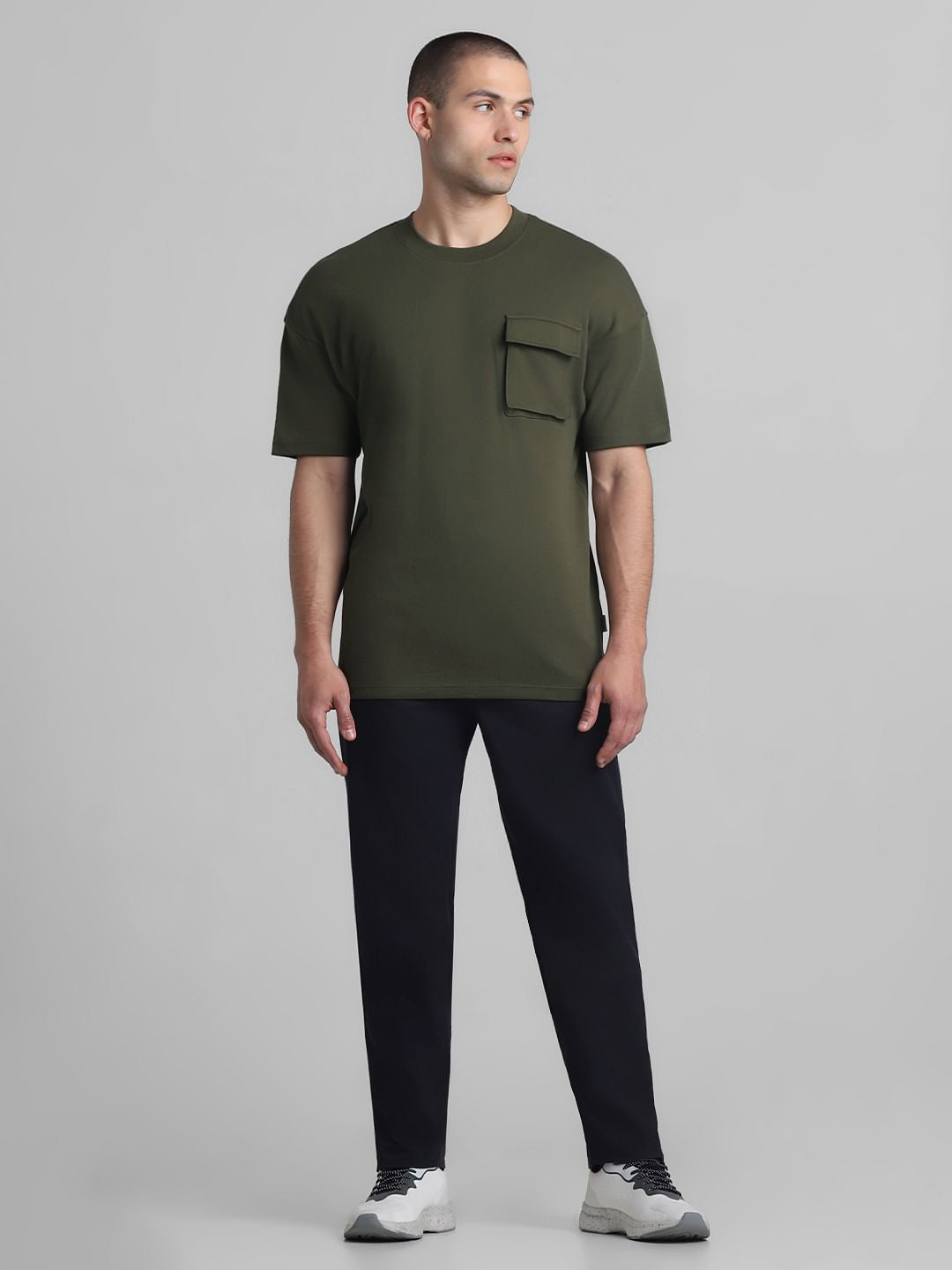 Green Oversized Crew Neck T-shirt