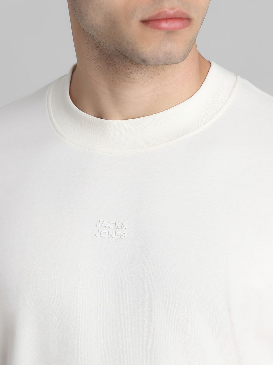 White Oversized Crew Neck T-shirt