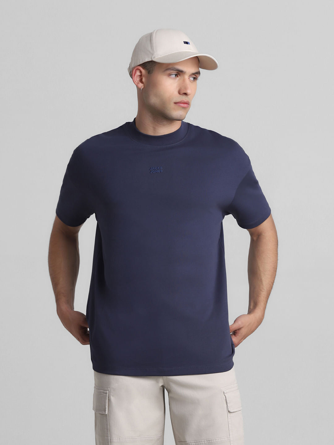 Blue Oversized Crew Neck T-shirt