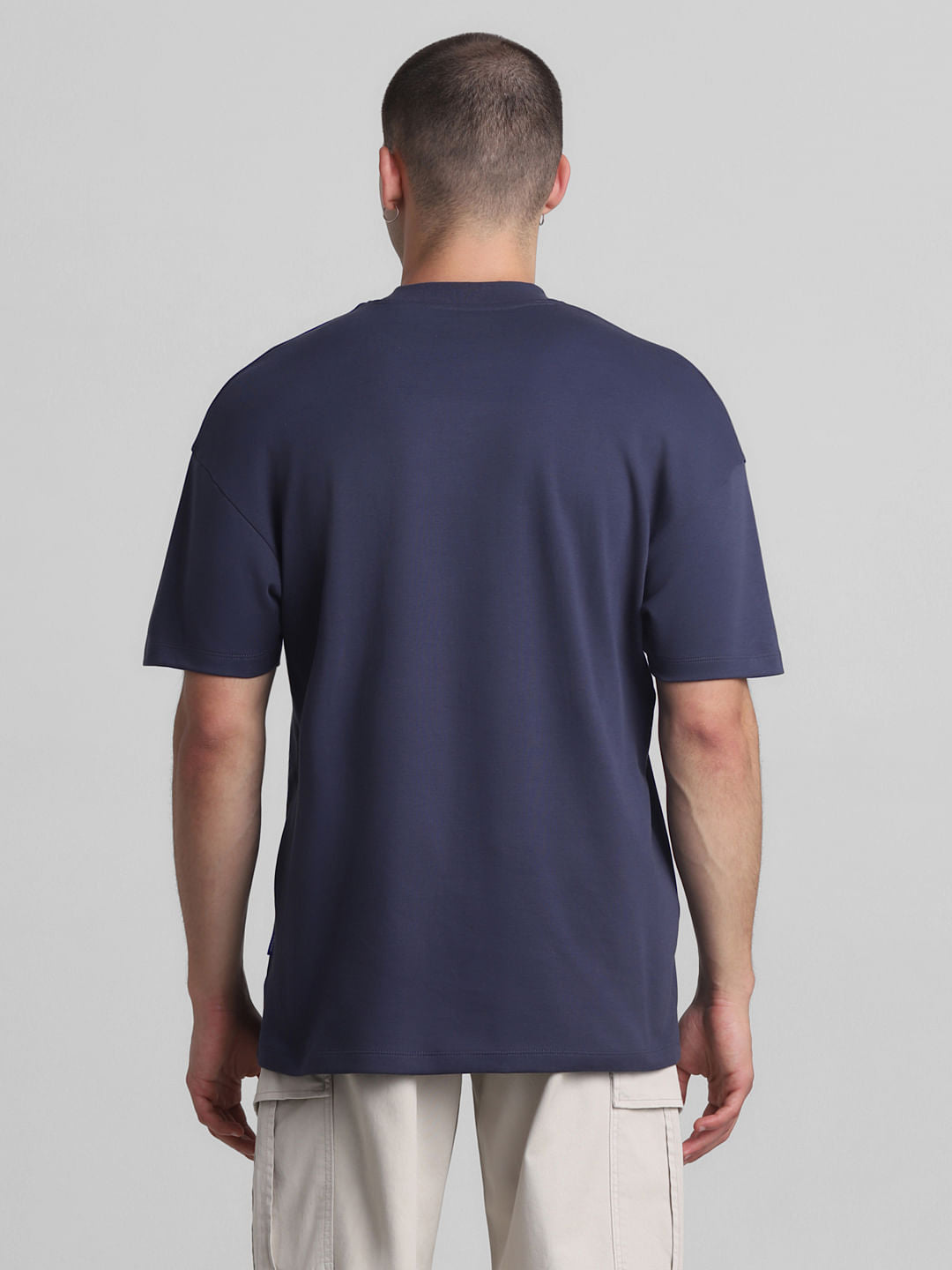 Blue Oversized Crew Neck T-shirt