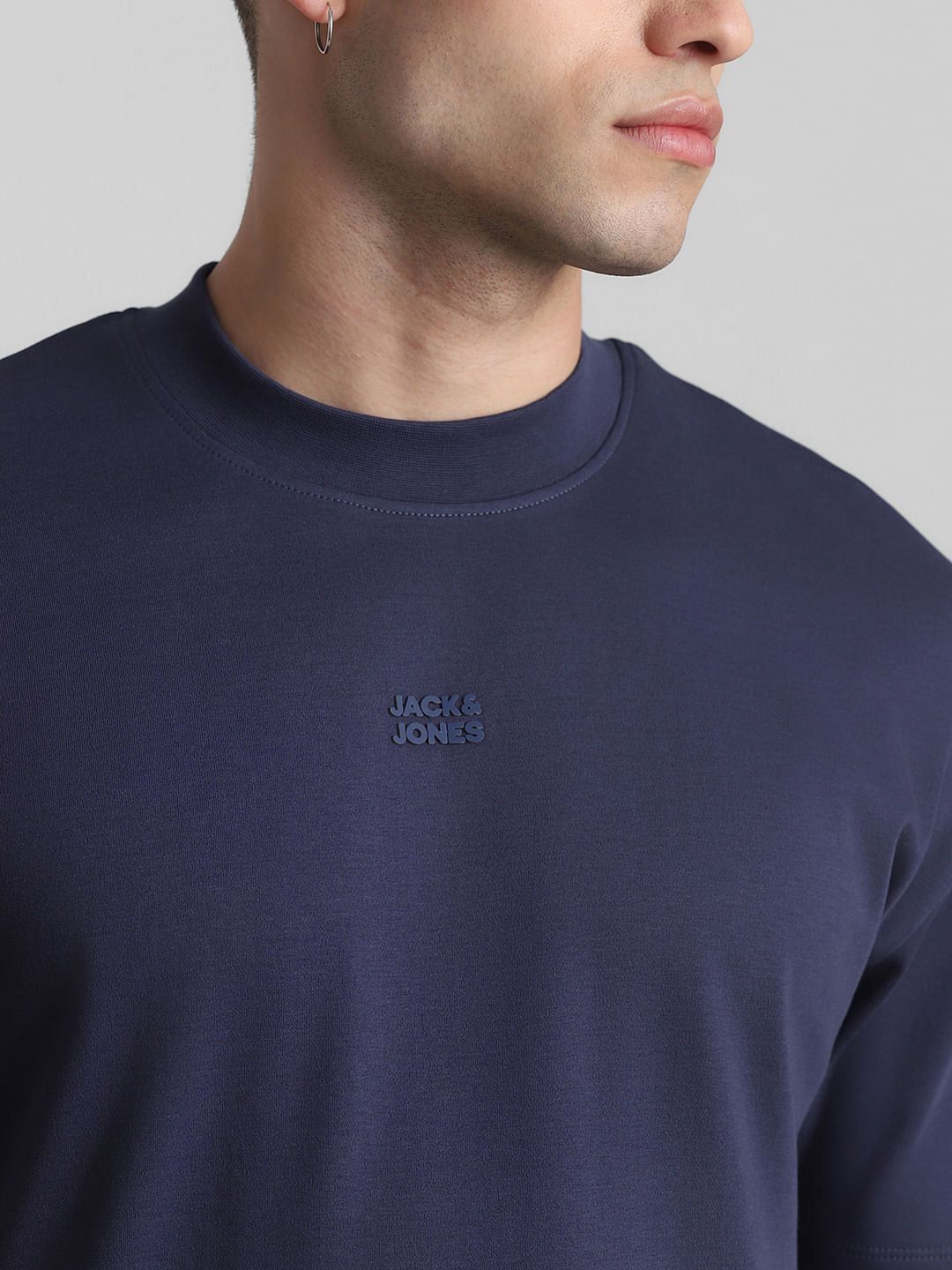 Blue Oversized Crew Neck T-shirt