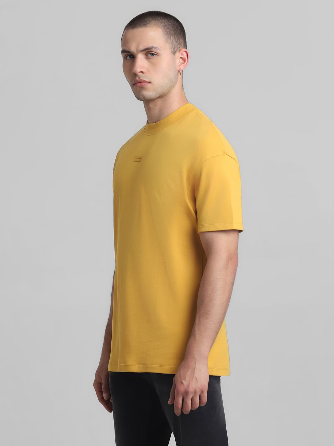 Yellow Oversized Crew Neck T-shirt