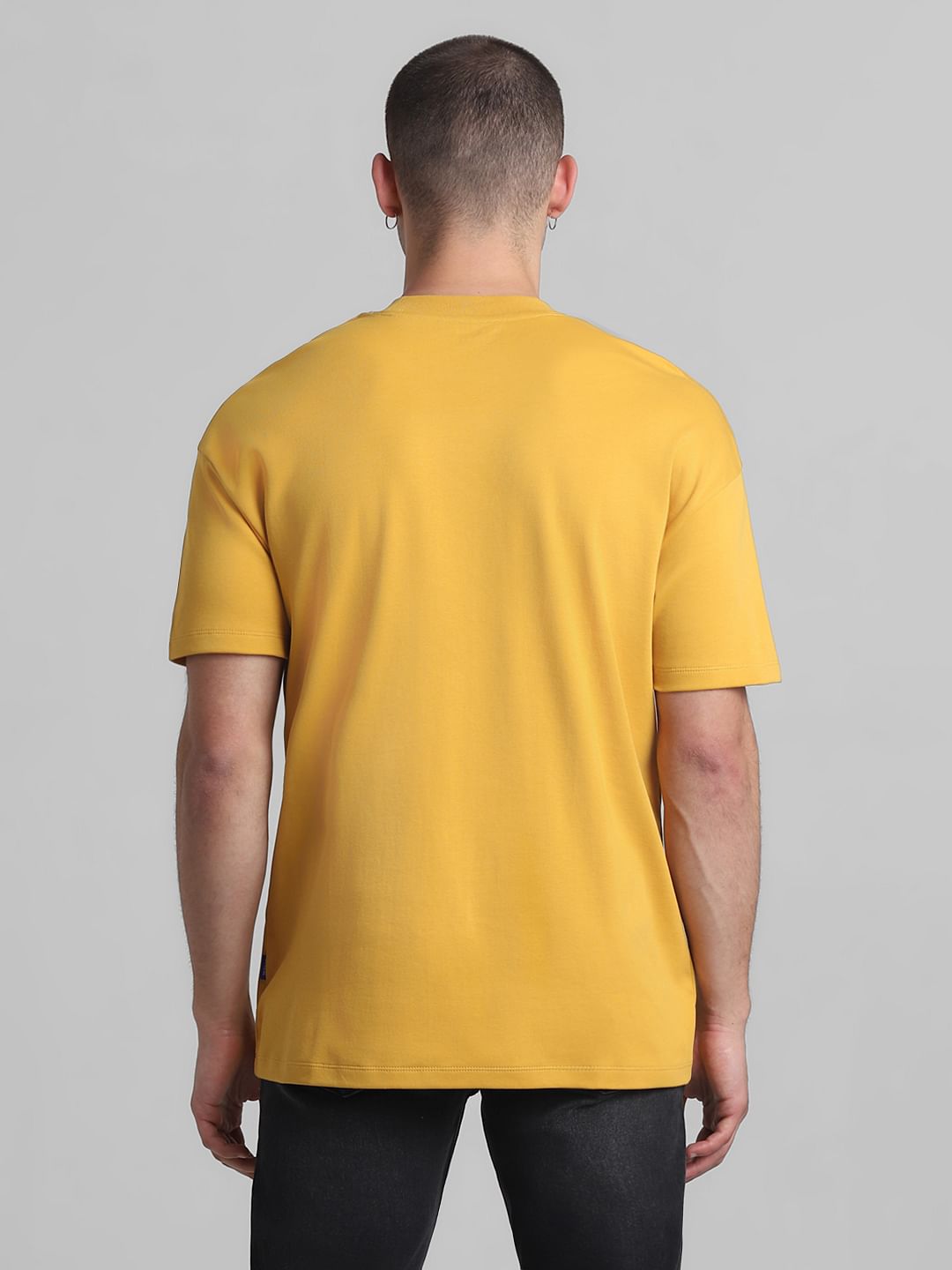 Yellow Oversized Crew Neck T-shirt