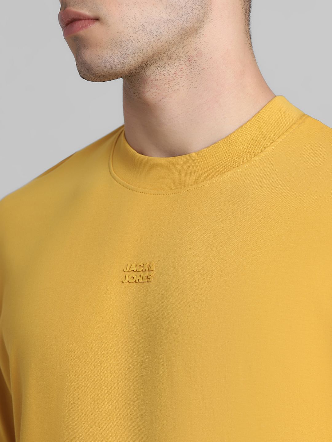 Yellow Oversized Crew Neck T-shirt