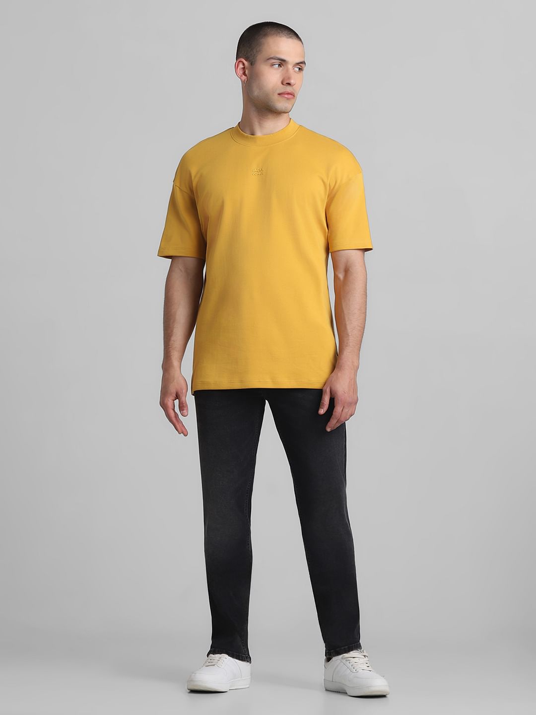 Yellow Oversized Crew Neck T-shirt