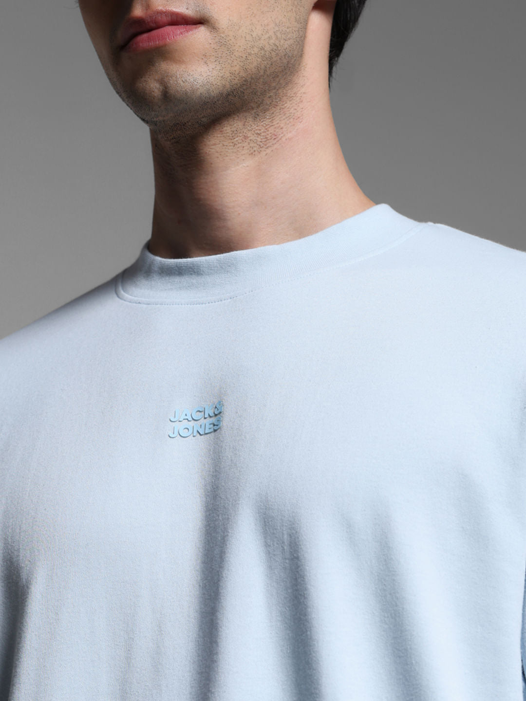 Light Blue Cotton Oversized T-shirt