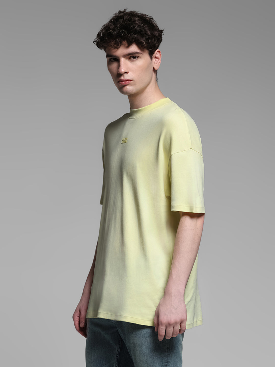 Yellow Oversized Crew Neck T-shirt
