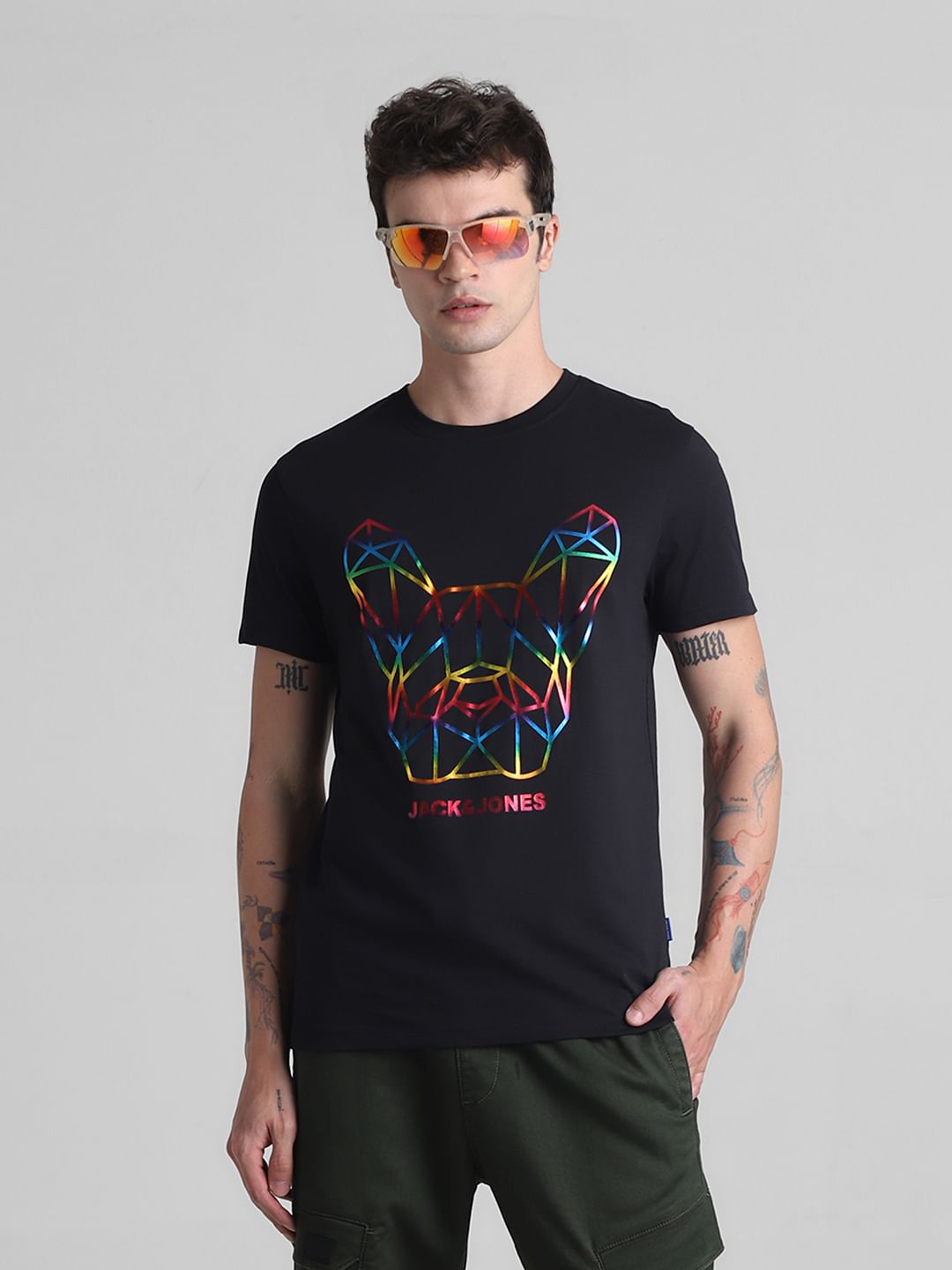 Black Graphic Print T-shirt