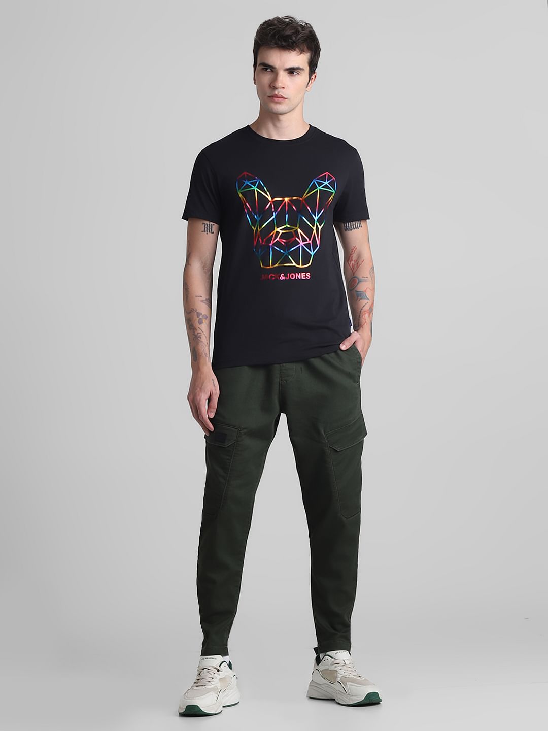 Black Graphic Print T-shirt