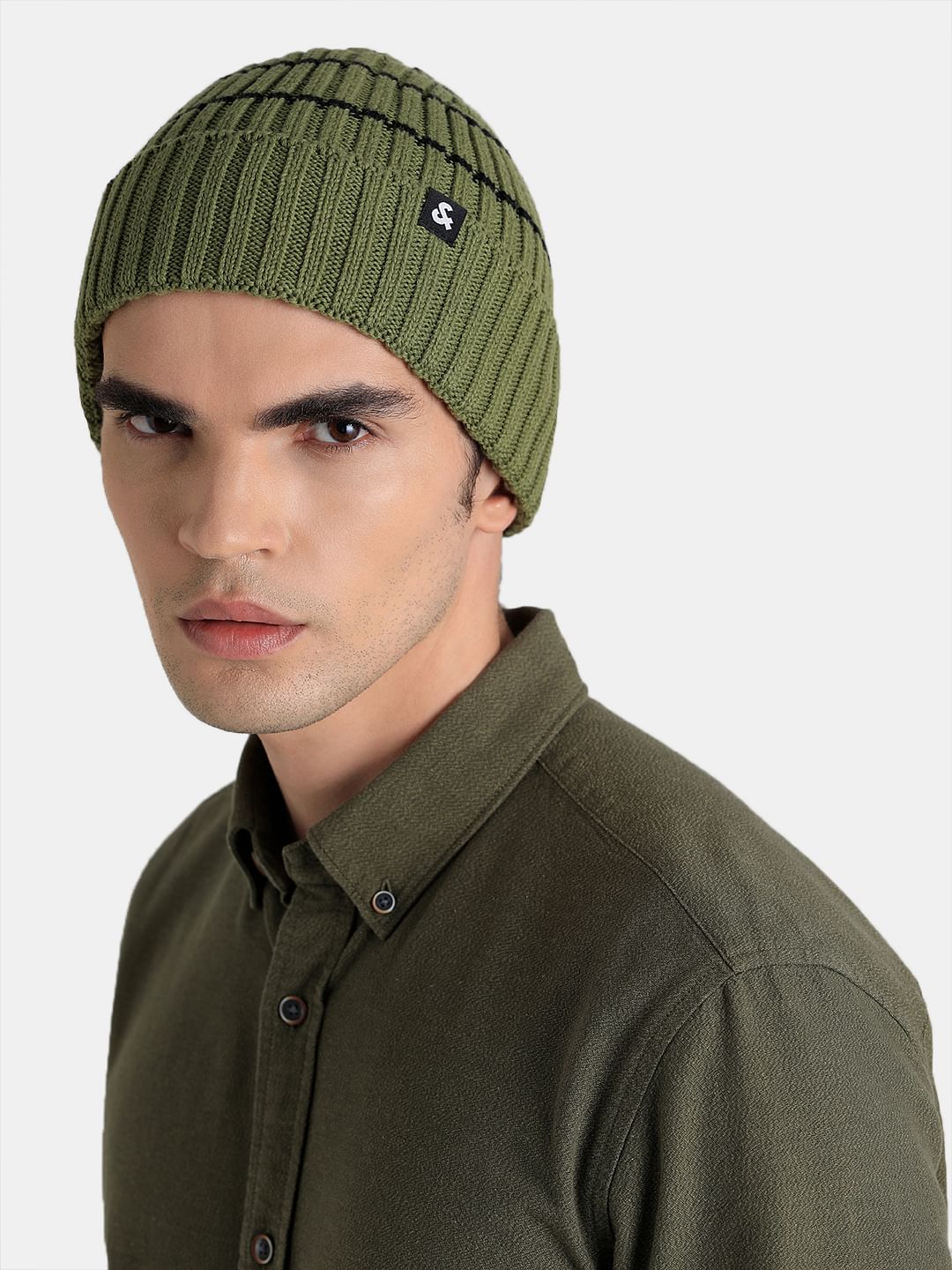 Olive Green Knitted Beanie