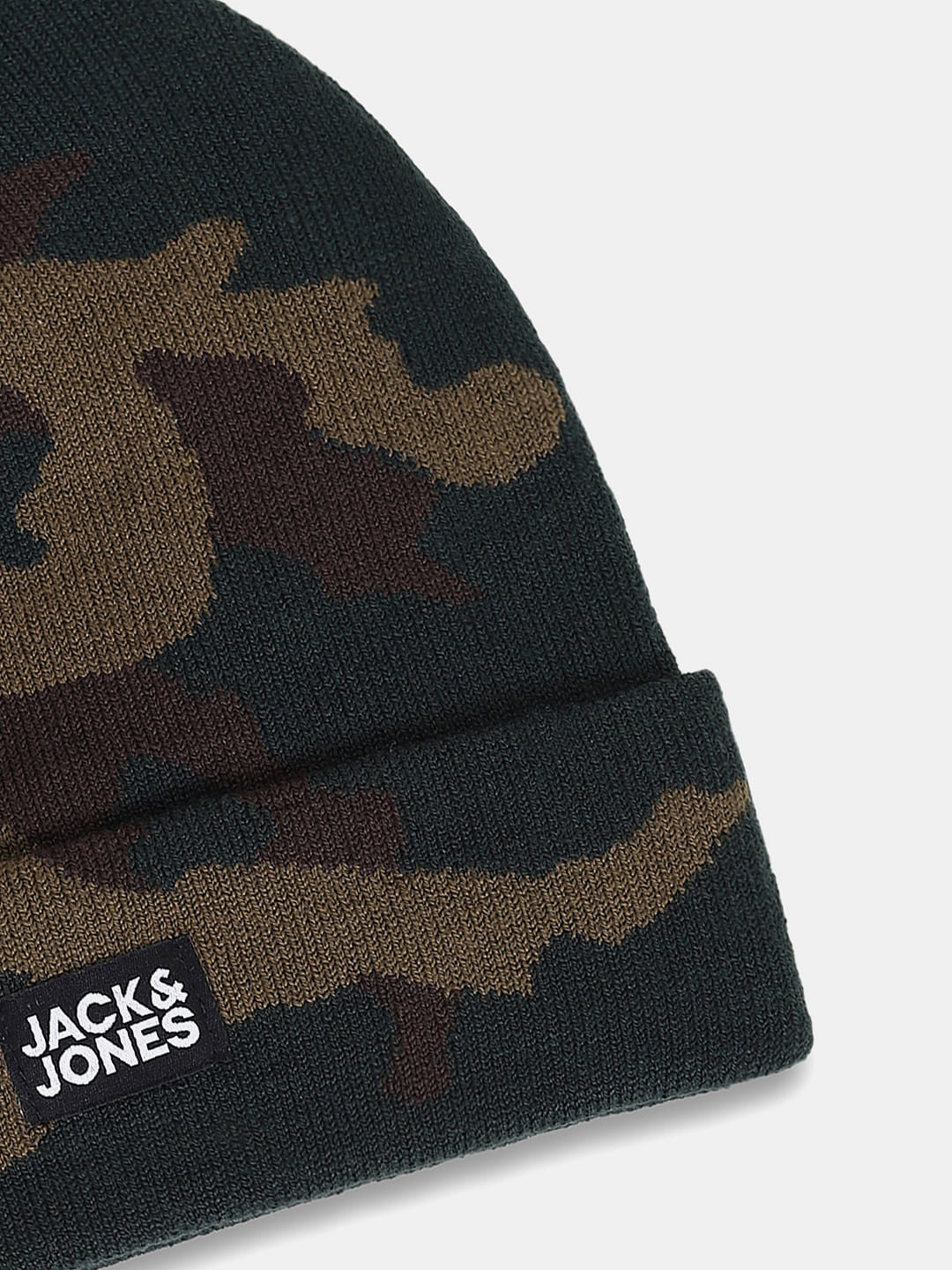 Brown Camo Print Beanie