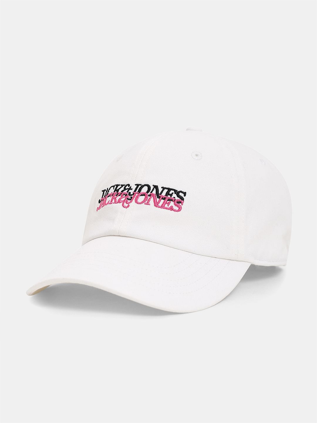 White Logo Printed Cap