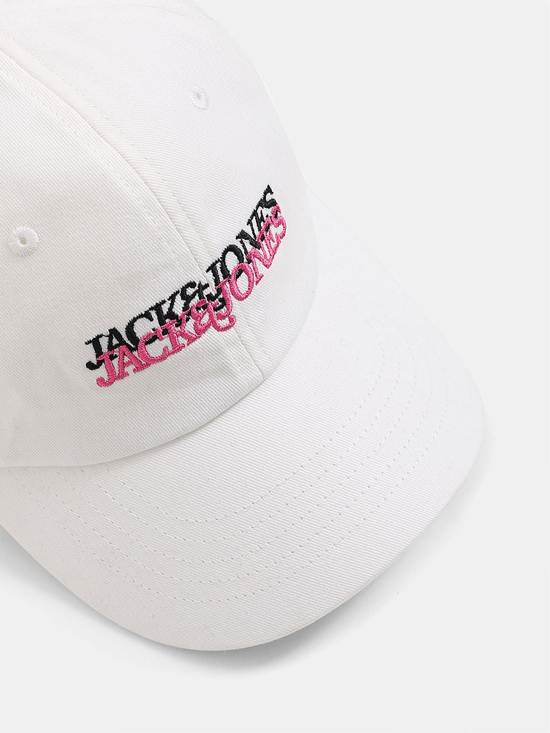 White Logo Printed Cap