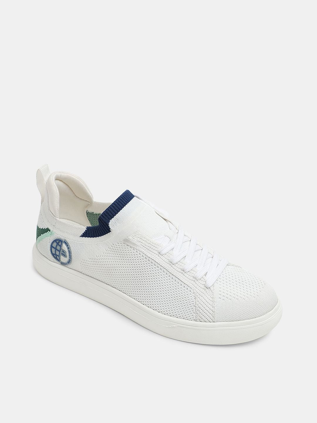 White Knit Sneakers