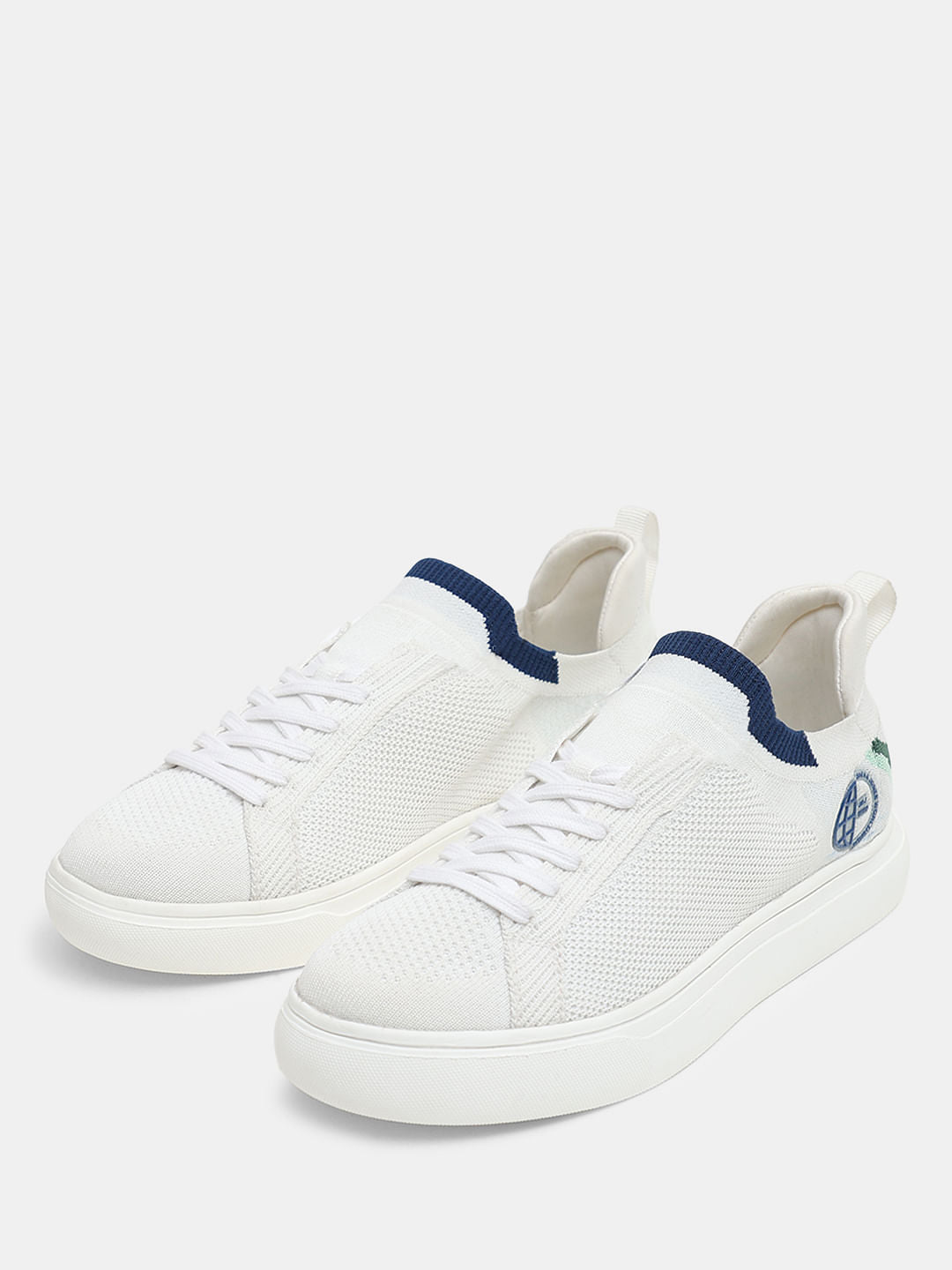 White Knit Sneakers