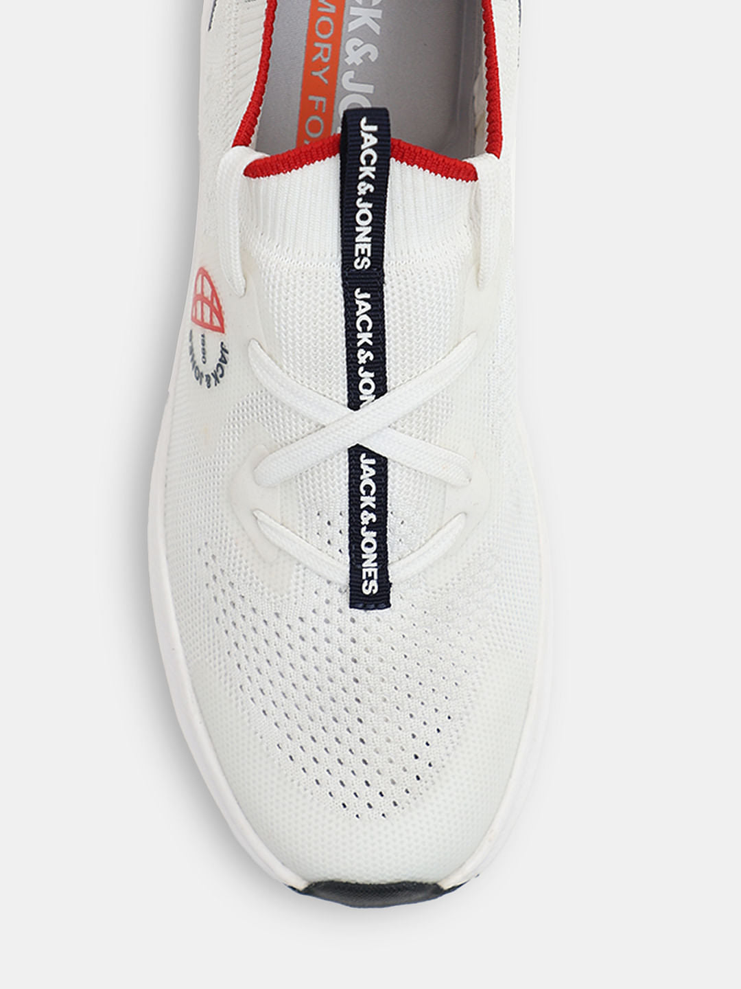 White Knit Slip-On Sneakers