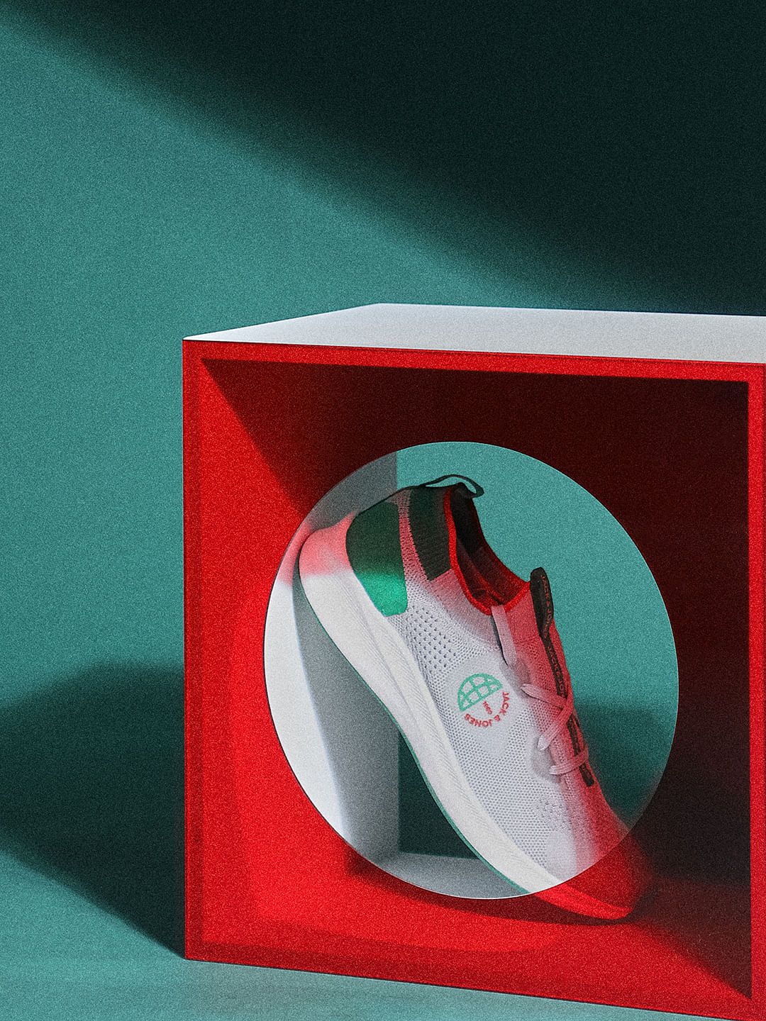 Grey Colourblocked Knit Sneakers