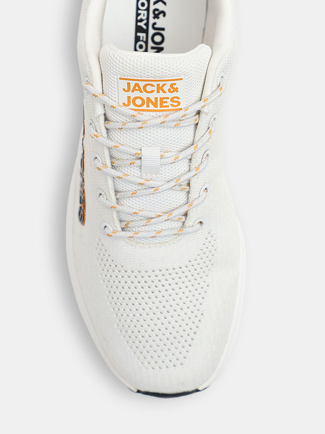 White Mesh Lace-Up Sneakers