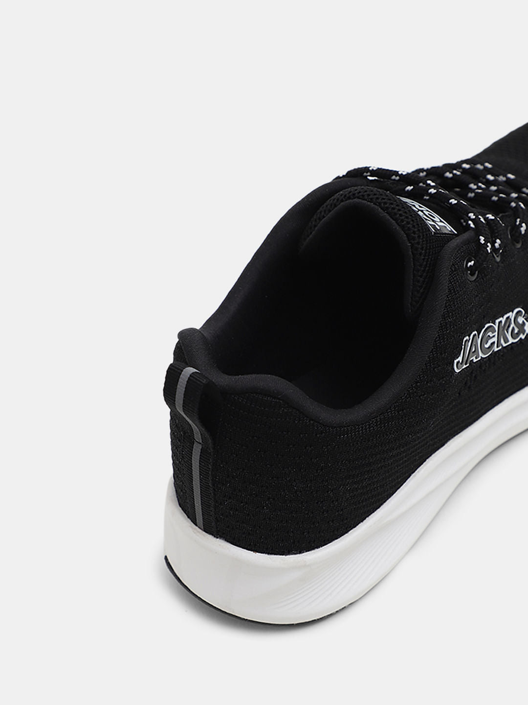 Black Mesh Lace-Up Sneakers