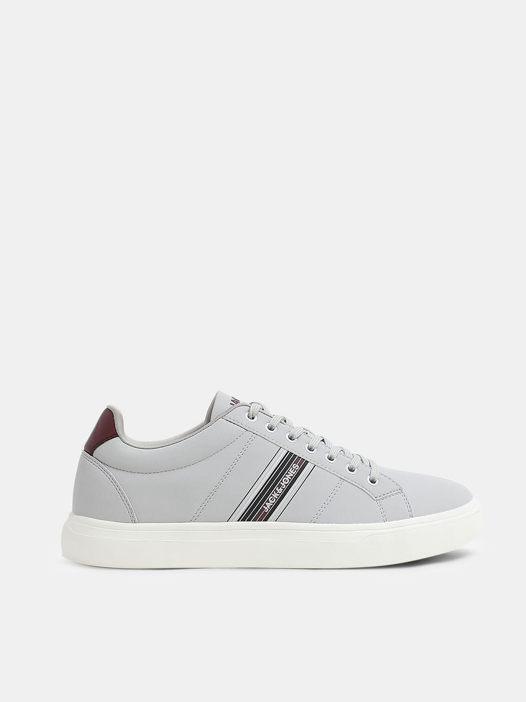 Light Grey Striped Sneakers