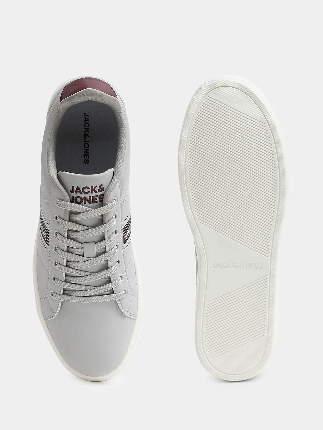 Light Grey Striped Sneakers