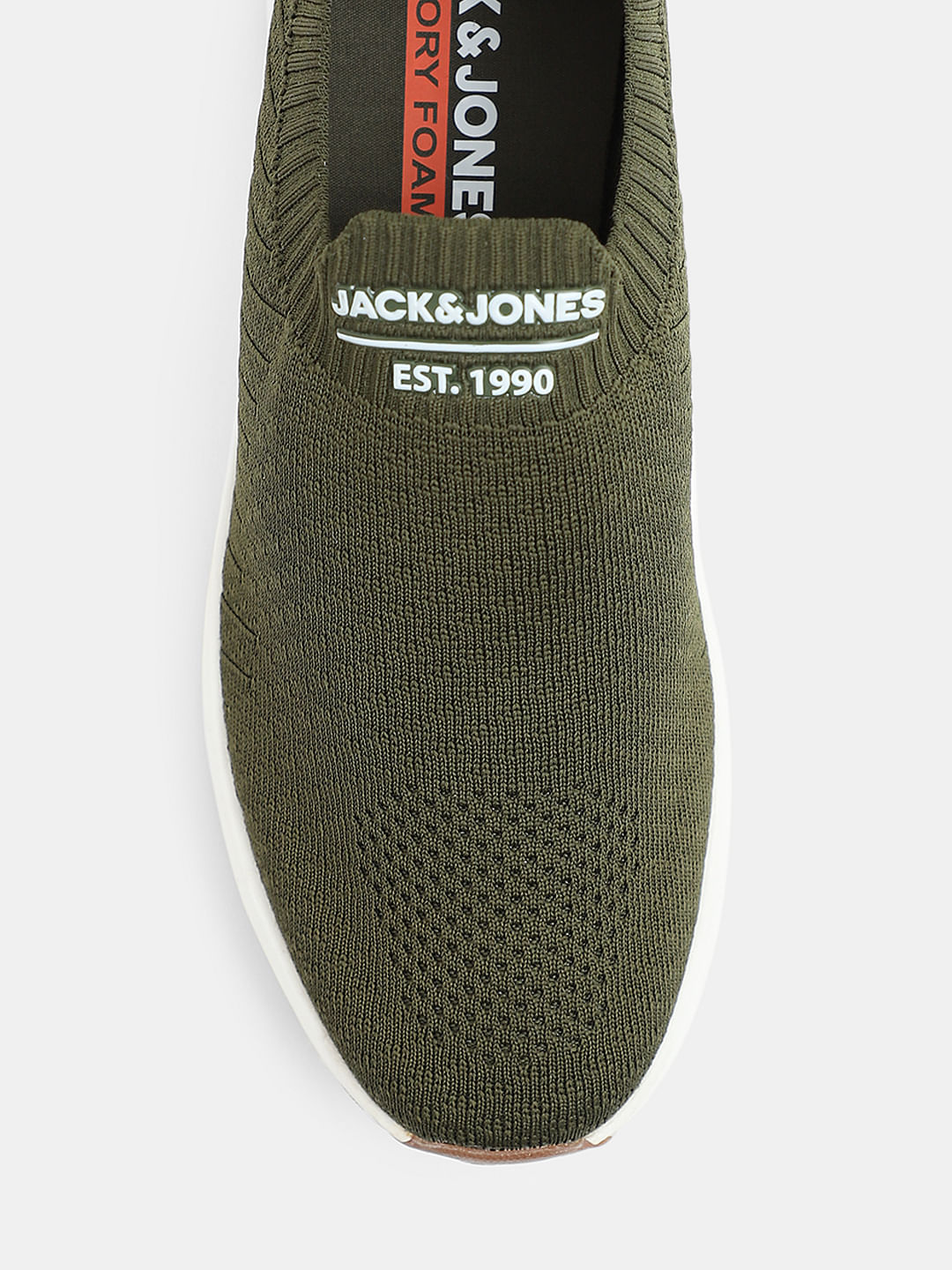 Olive Slip-On Sneakers
