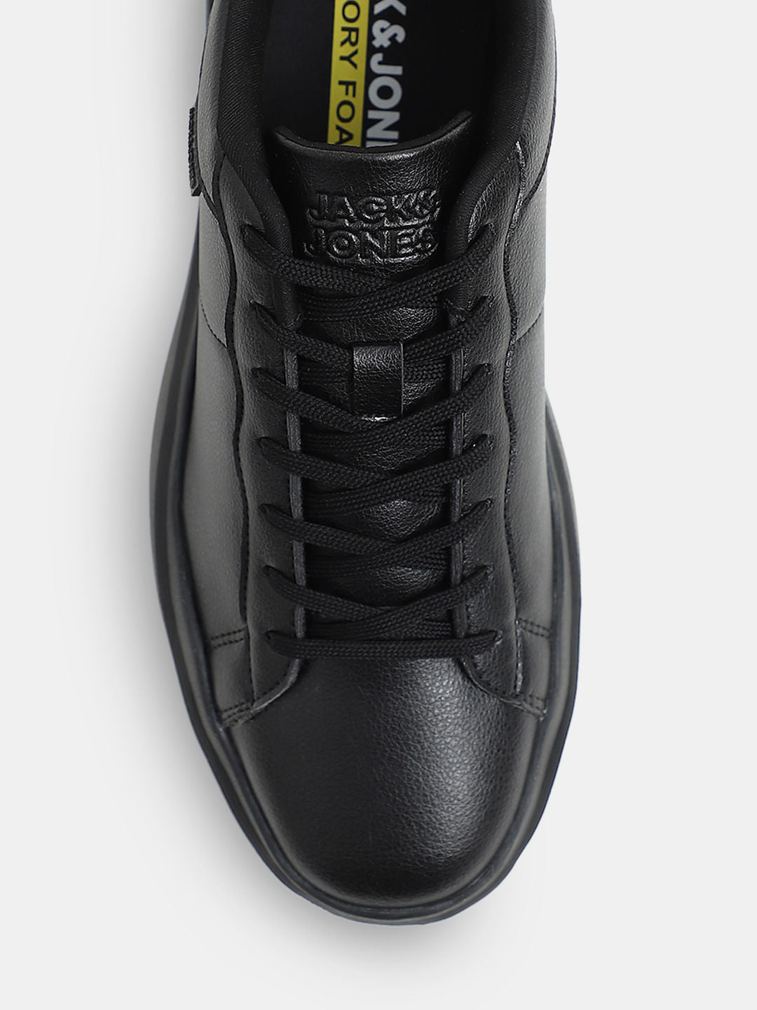 Black Premium Lace-Up Sneakers