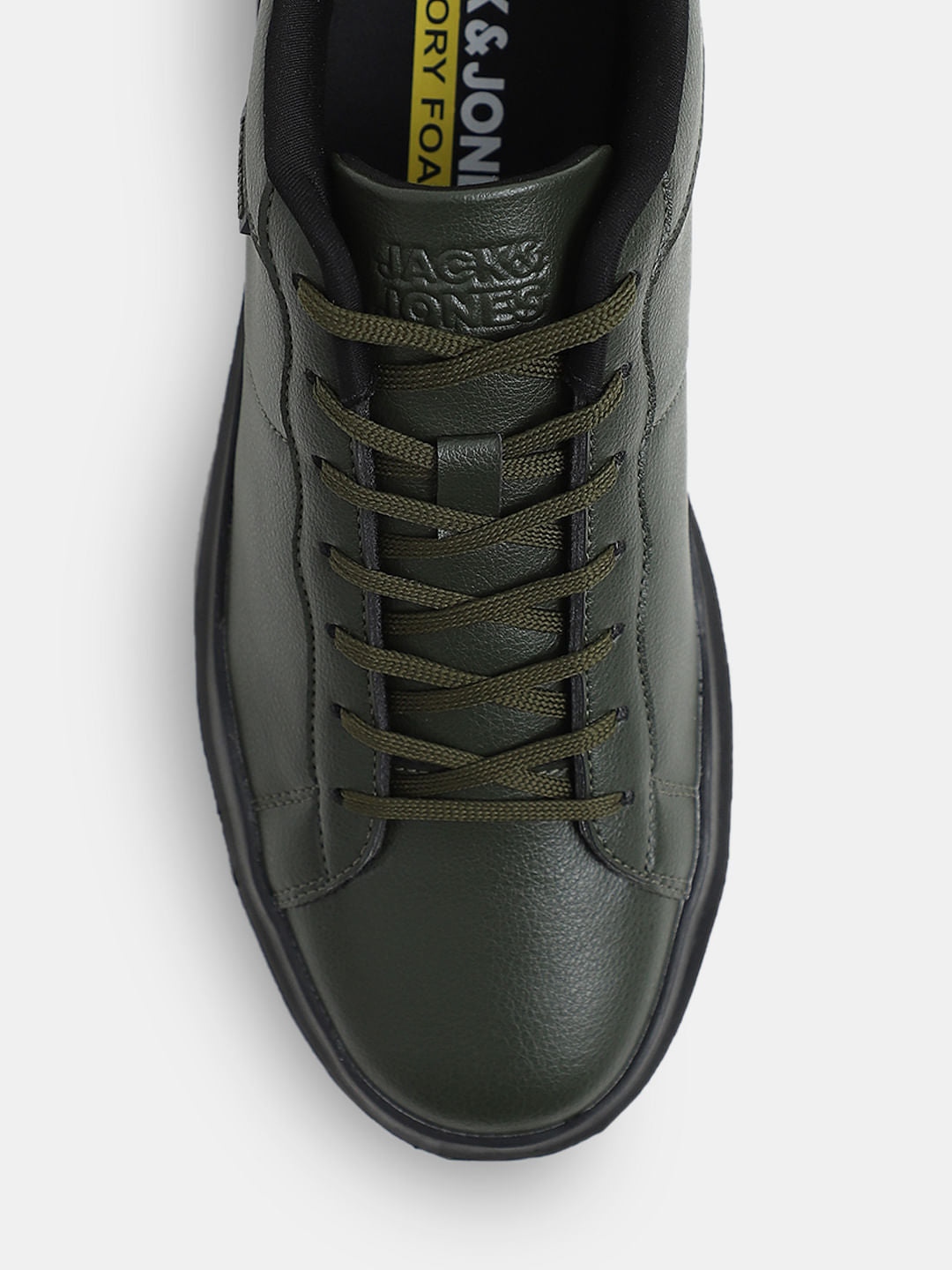 Olive Premium Lace-Up Sneakers